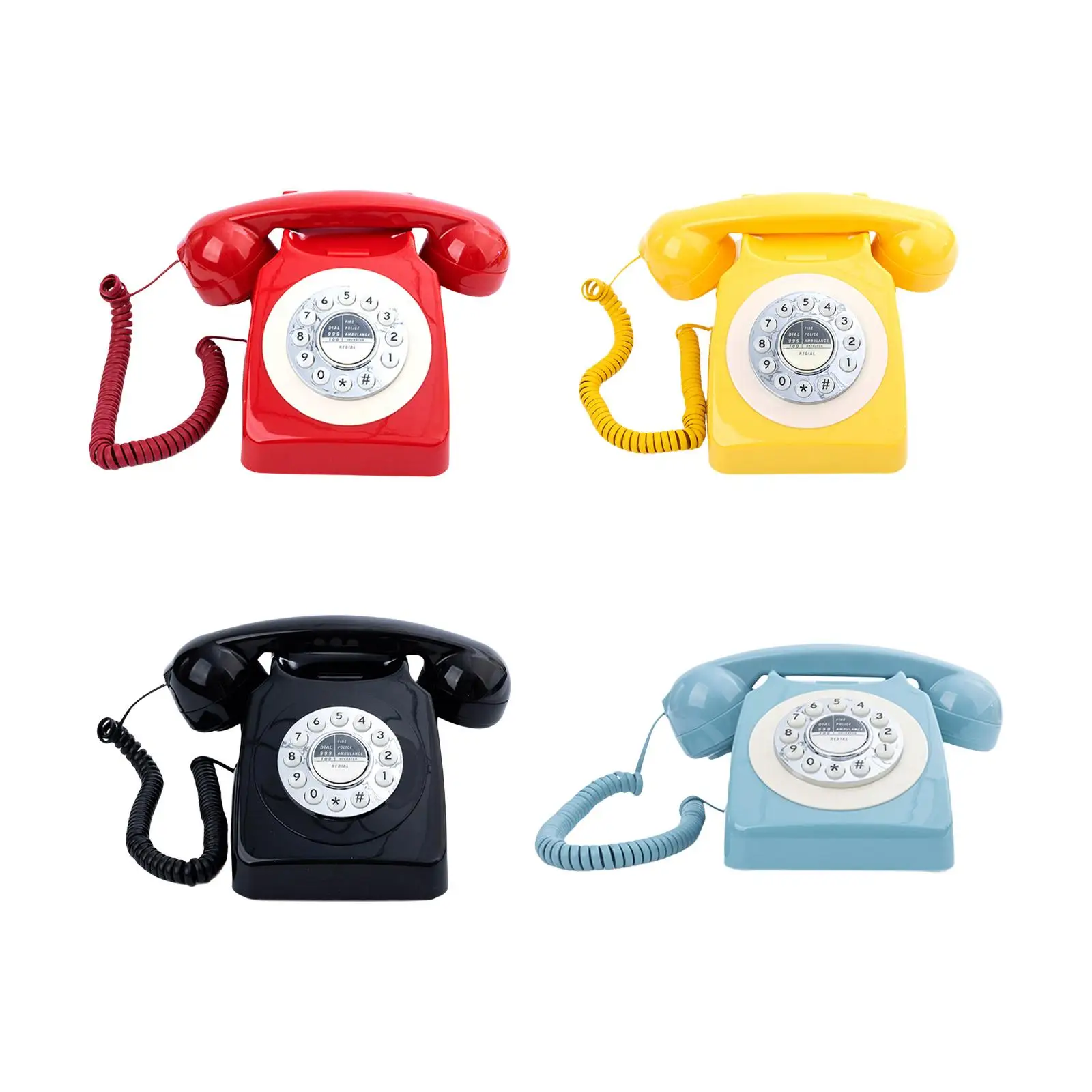 Audio Guest Book Wedding Phone Classic Vintage Design Desk Telephone Model for Birthday Gathering Party Anniversary Decoration