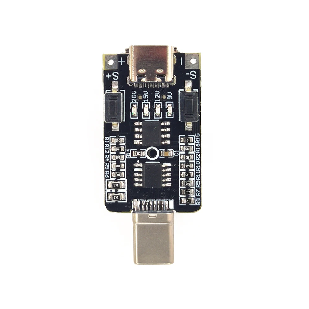 100W USB Type-C QC Decoy Trigger Board PD 2.0 3.0 Trigger Adapter Support 5V 9V 12V 15V 20V Output Booster Trigger Decoy Module