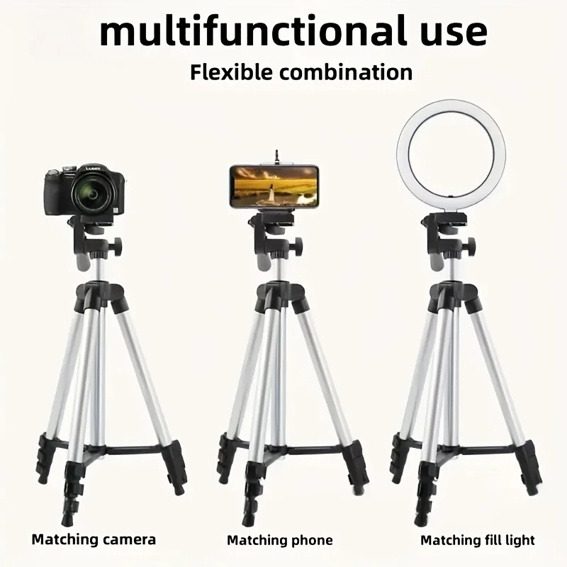 Tripé de Viagem com Controle Remoto Bluetooth e Clipe para Celular para Câmeras Digitais DSLR SLR Canon Nikon - Suporte Universal