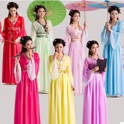 Abito tradizionale cinese da donna Hanfu abito da fata cinese abito bianco rosso Hanfu dinastia Tang Costume antico cinese