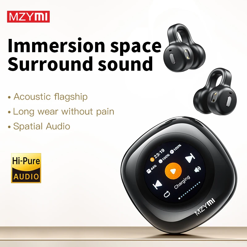 MZYMI New CT11 Bone Conduction Bluetooth Headphones TWS Ear Hook Wireless Earphone Long Lasting Battery Life Headset with Mic