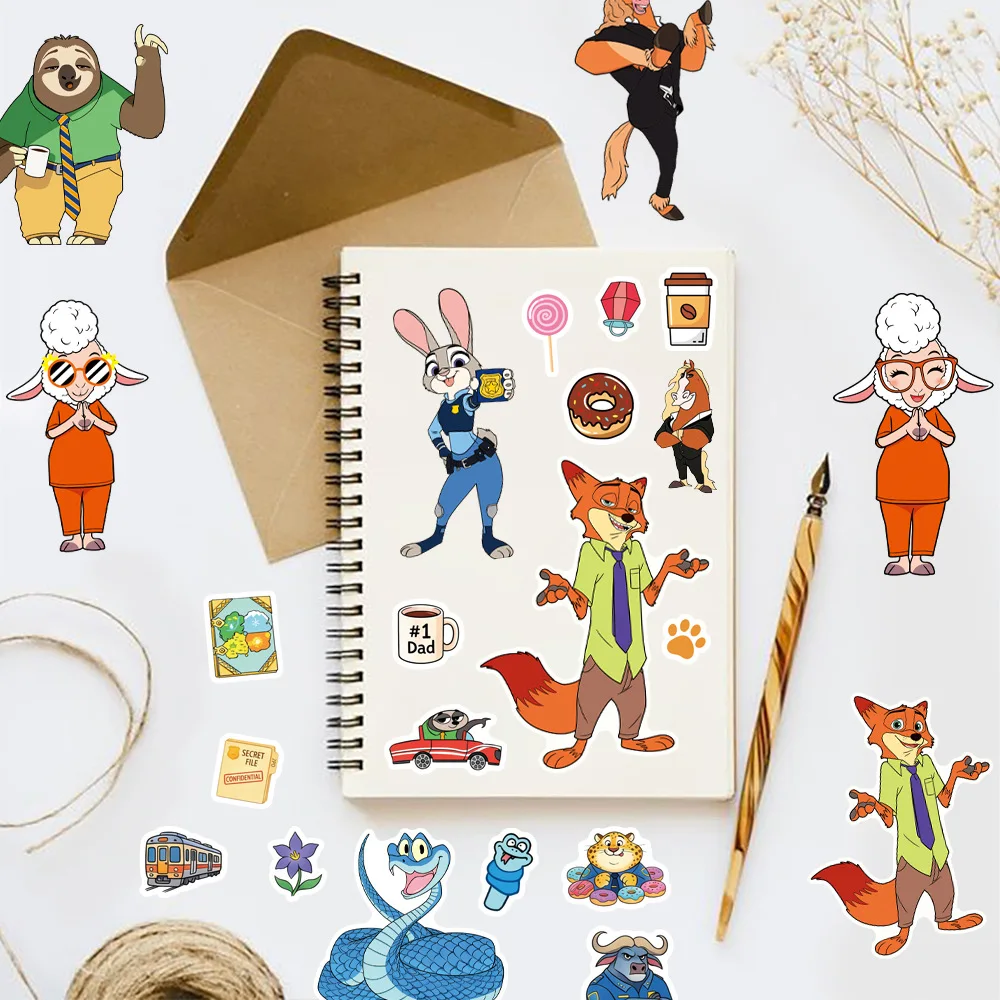 

8/16sheets Make a Face Zootopia 2 Puzzle Cartoon Stickers Chase Assemble Jigsaw DIY Toys Secret for Travel Bag Aesthetic Decals