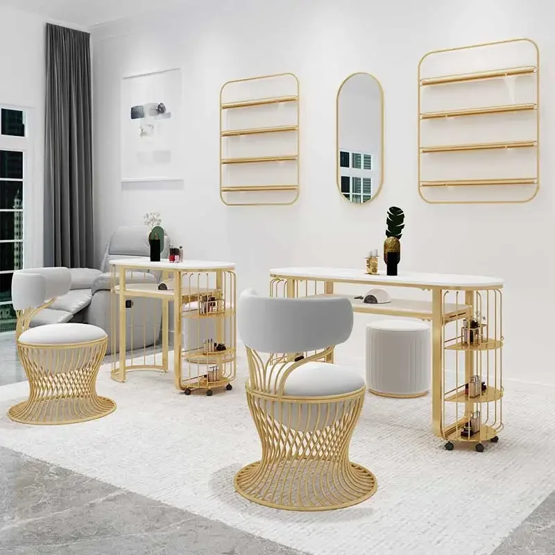 

Легкий роскошный профессиональный стол для ногтей, роскошный эстетический белый маникюрный стол для макияжа, высокое качество, мебель для маникюрного салона Nageltisch