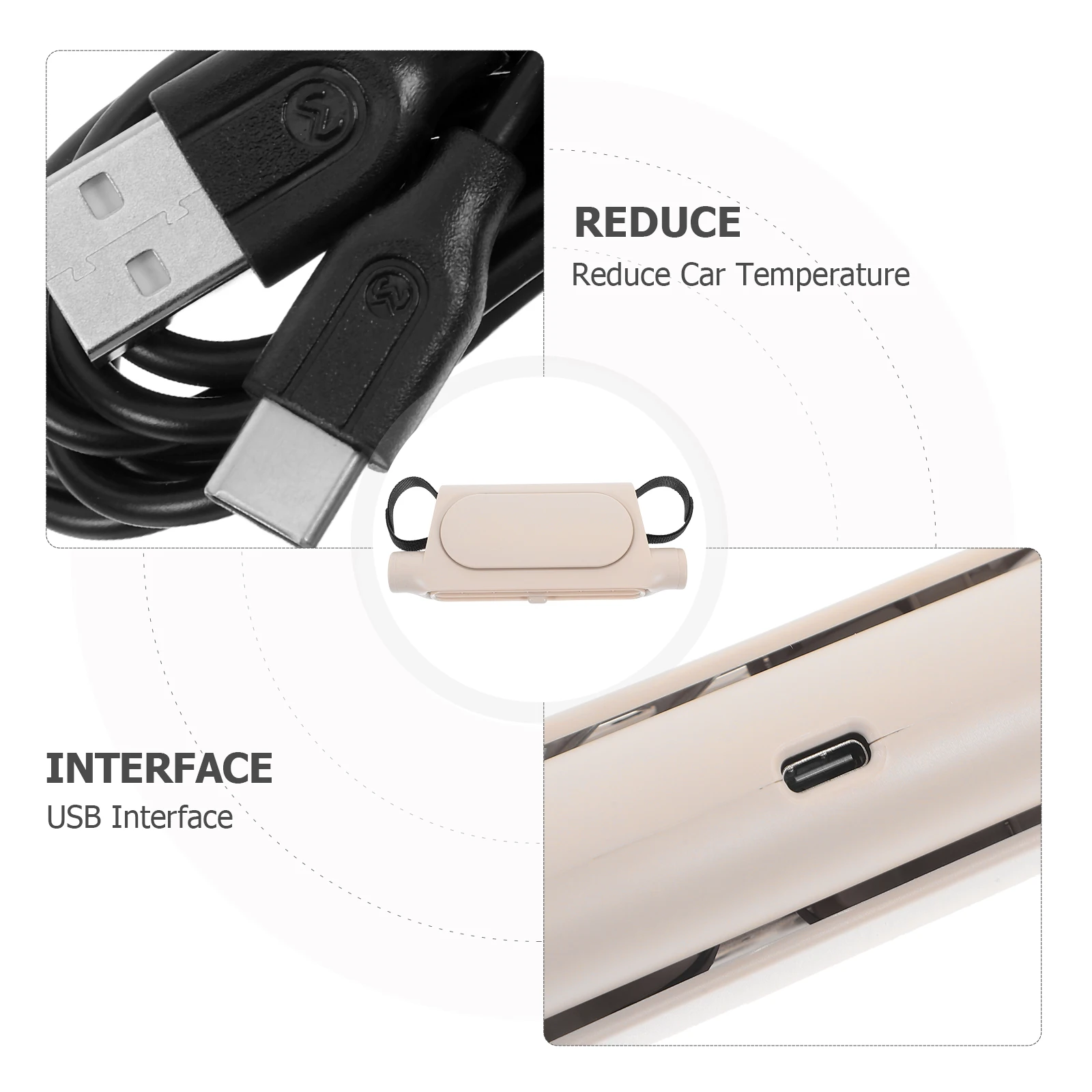 

Car Seat USB Powered High Wind Cooling Portable Camping Fan for Car Rear Seat Small Room Fan Quiet Operation Compatible