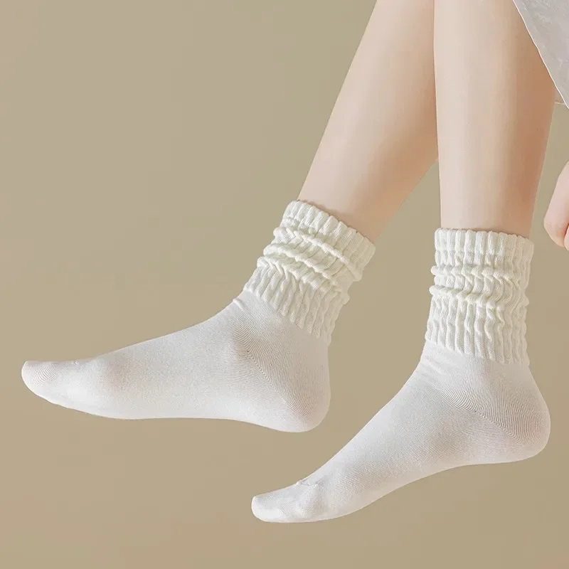 3 Pairs New Cashmere Wool Socks Women\'s Winter Thicken Warm Black White Gray Pack Set Thermal Japanese Fashion Solid Color Sock