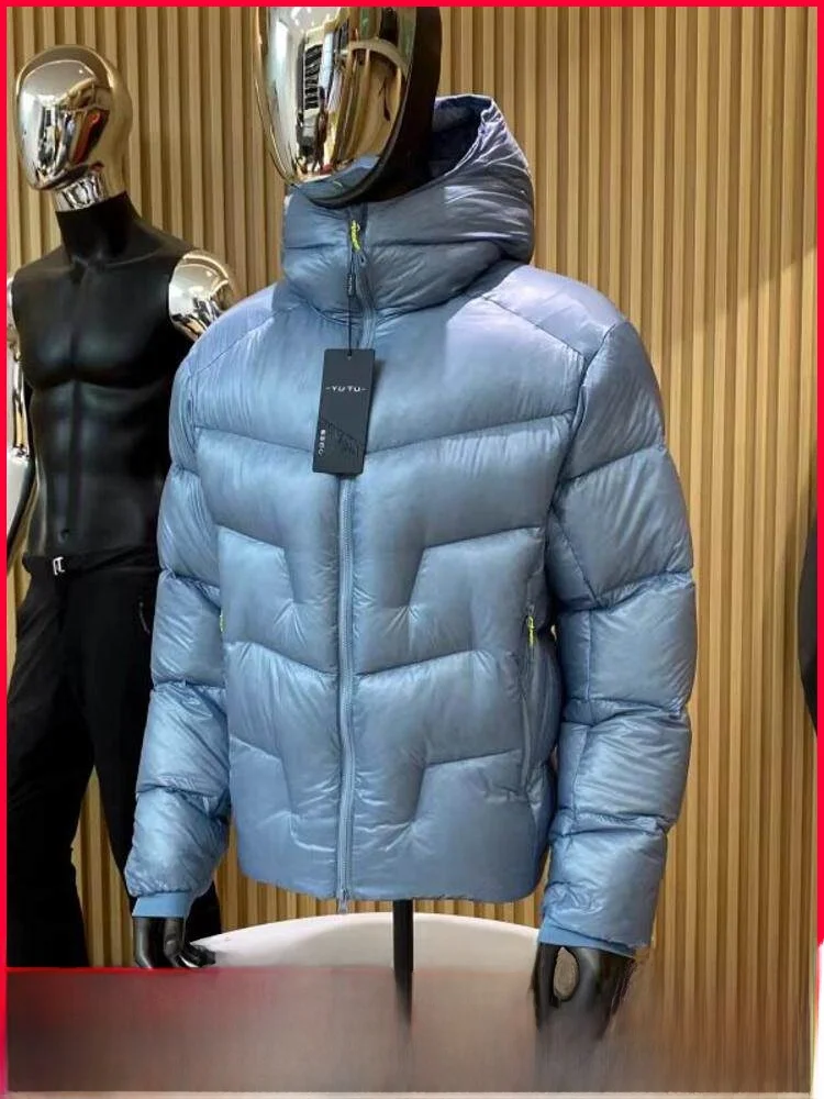 

Thiened Anti-Cold Hooded down Jaet 90 Du down 000 FP Men's Women's Functional Winter Coat Warm Windproof Nylon Fabric