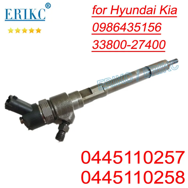 

ERIKC 0445110257 33800-27400 Diesel Injector 0445110258 Sprayer Nozzle 3380027400 0986435156 for Bosch HYUNDAI KIA 33800 27400