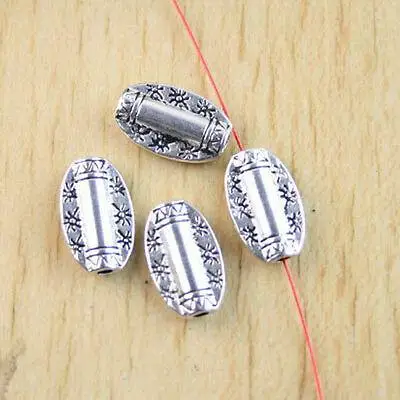 

30pcs 14.5x8.9mm Tibetan Silver oval tube Spacer beads H1263