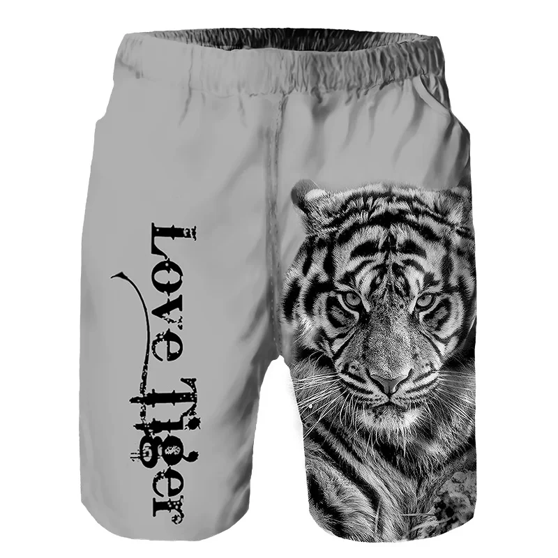 

Пляжные шорты с 3D принтом тигра и животного, мужские модные повседневные шорты для доски, мужские плавки, короткие брюки, мужской купальник, одежда