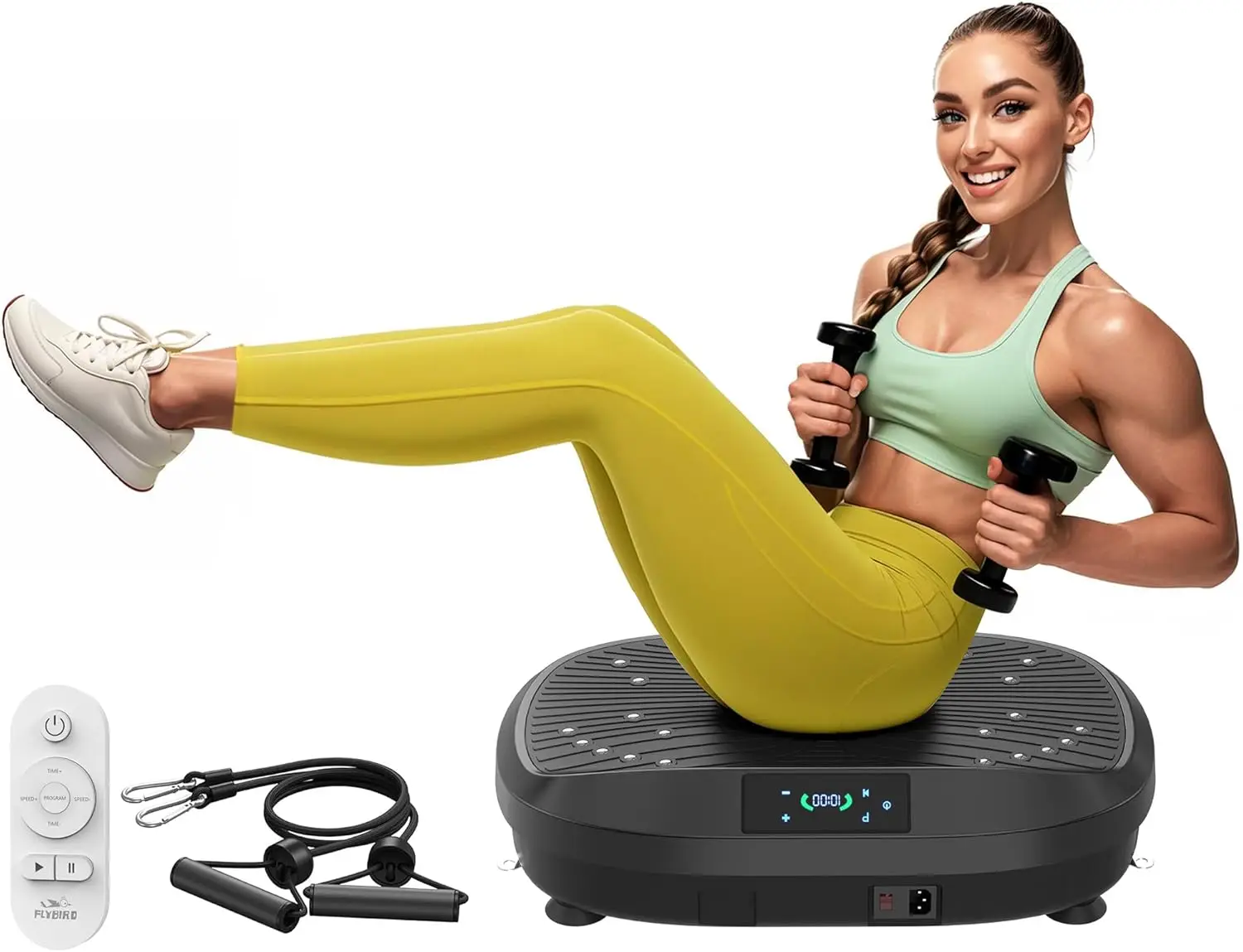 

Vibration Plate Exercise Machine, 120 Adjustable Speed High Intensity Vibration for Muscle Toning Weight Loss Lymphatic Drainage