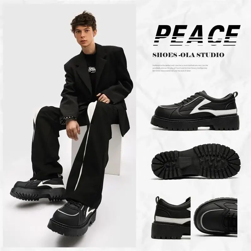 Party Business Men's Retro Classic Office Black Slip-on Social Business Dress Leather Shoes