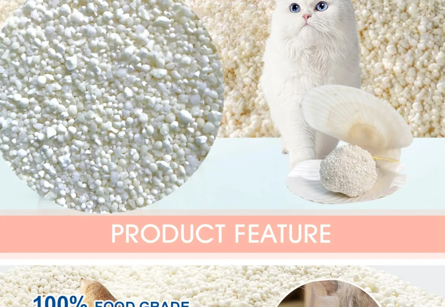 نبات الذرة القابل للتحلل الحيوي الكسافا كات 100% مادة طبيعية رمل التوفو للقطط لتنظيف القطط