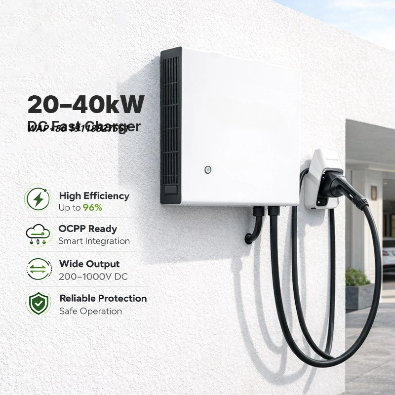 30kw DC Fast Charger Input 200-1000V Commercial Smart Evse Indoor Wall CCS1 CCS2 Electric Car Charger