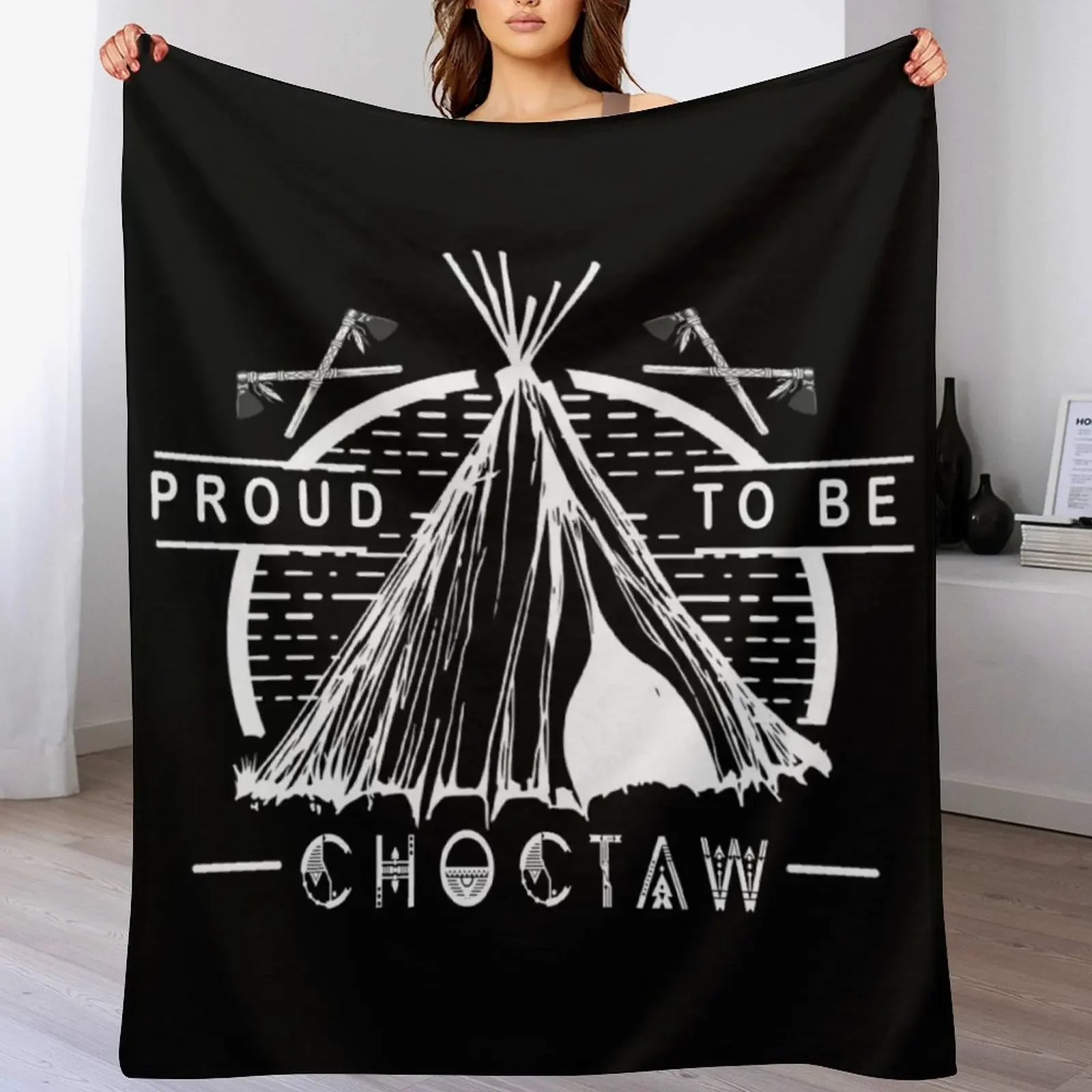 proud to be choctaw Throw Blanket Polar Luxury Blankets