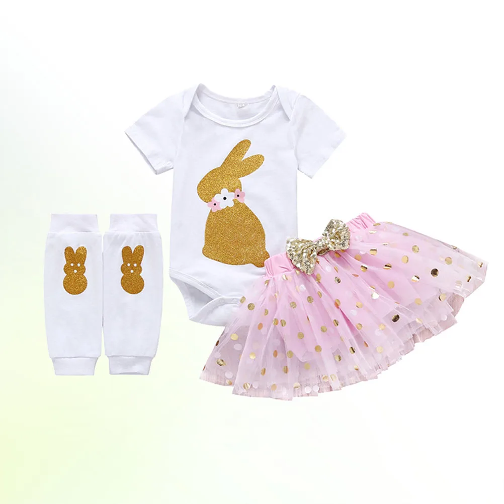 

Rabbit Dress Costume Set Bright Easter Clothes Children Party Costume Suit Party Outfit Toddler Girl Bunny Skirt