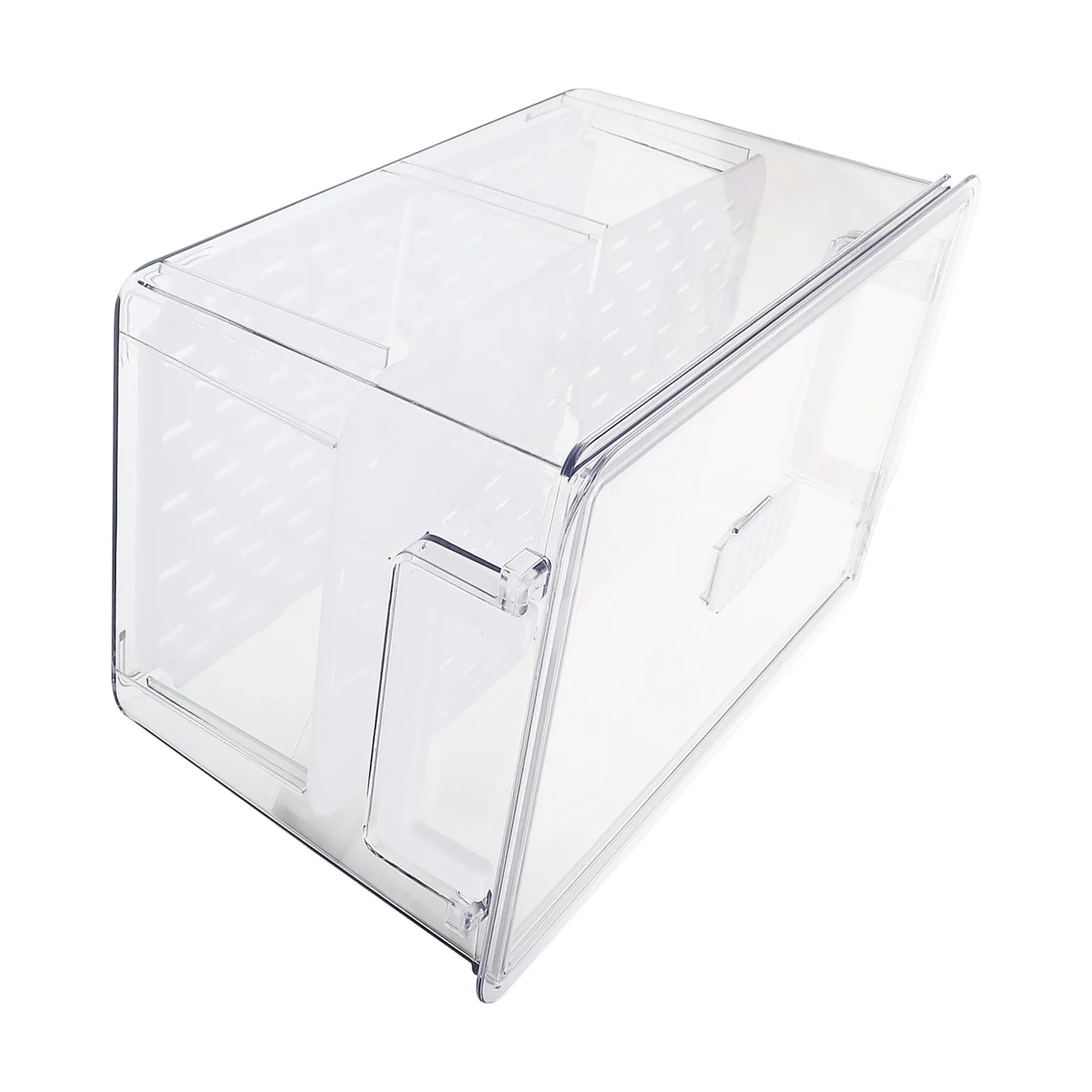

1Pcs Fridge Storage Box Heavy Duty Bpa Free Food Grade Plastic with Dividers for Eggs Fruit Vegetable Organization Kitchen