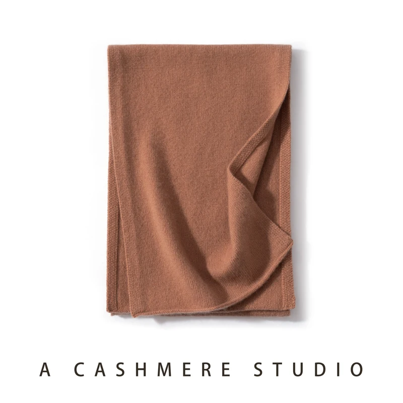 Winter New Fashion Solid Color 100% Cashmere Scarf Women/Men Outdoor Keep Warm Soft Cashmere Knitted Accessories Unisex Scarves
