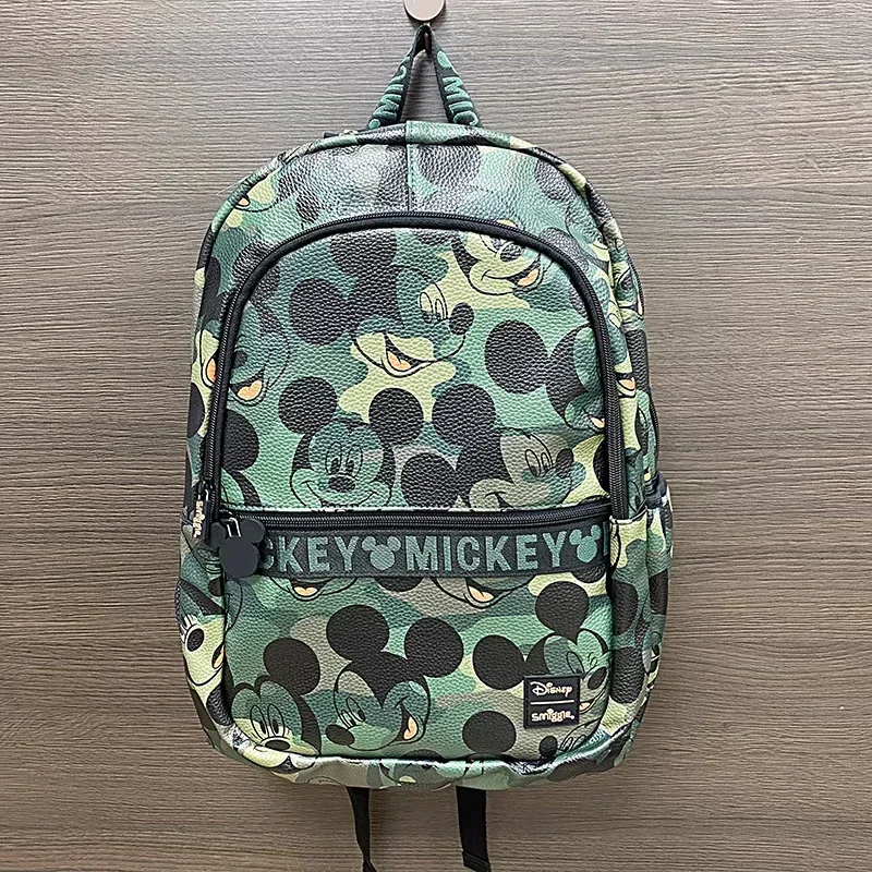 Genuine Australian Smiggle Schoolbag Cute Army Green Mickey Student Children's Large Capacity Backpack Meal Bag Student Gift