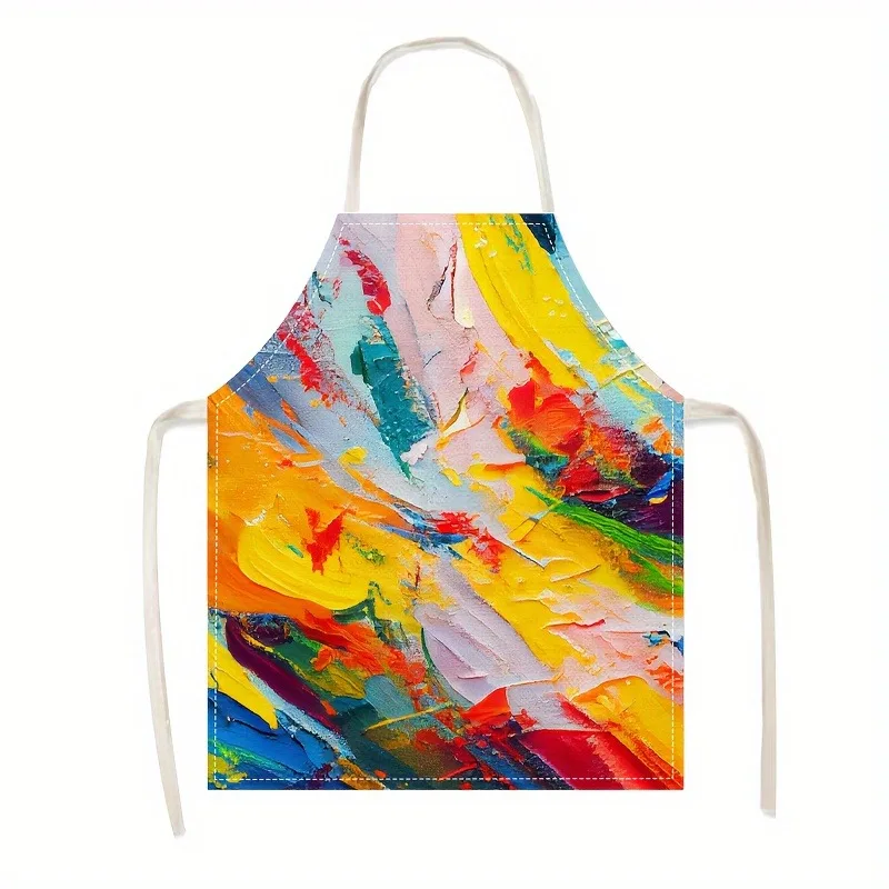 Immagine 3: Grembiuli vibranti per pittura a olio astratta: grembiuli da cucina artistici per cuocere al forno e cucinare in casa