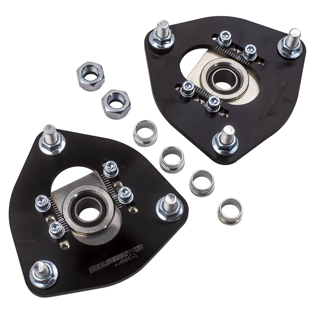 

Pair Front Camber Plates For Nissan S13 S14 S15 180SX 200SX 240SX 1989-98 Black