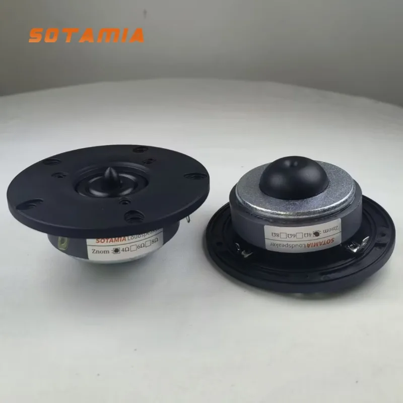SOTAMIA 2 قطعة 4 بوصة HIFI مكبر الصوت مكبر صوت 4 أوم 50 واط فيلم الحرير عالية التردد ثلاثة أضعاف الصوت لتقوم بها بنفسك رف الكتب سمّاعات بلوتوث