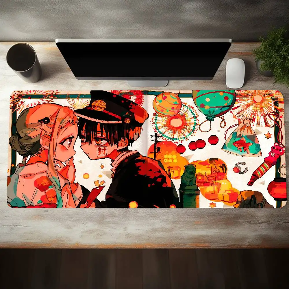 Anime Toilet-Bound Hanako-kun Mouse Pad Large Gaming Keyboard Mat LockEdge Rubber Computer Office Accessories