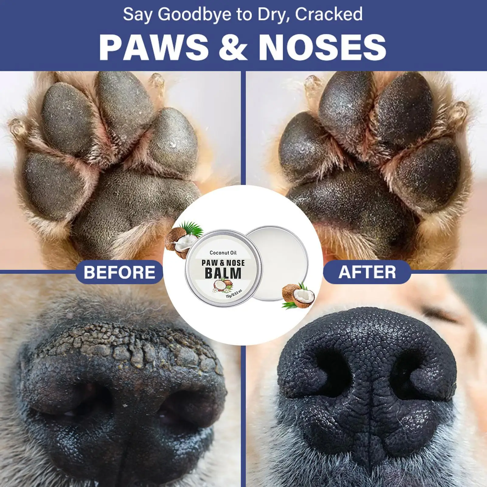 Бальзам для лап, собаки, кошки, потрескавшиеся подушечки, увлажняющий бальзам, успокаивающий крем для ухода за носом для щенков, домашних собак, кошек, сухих