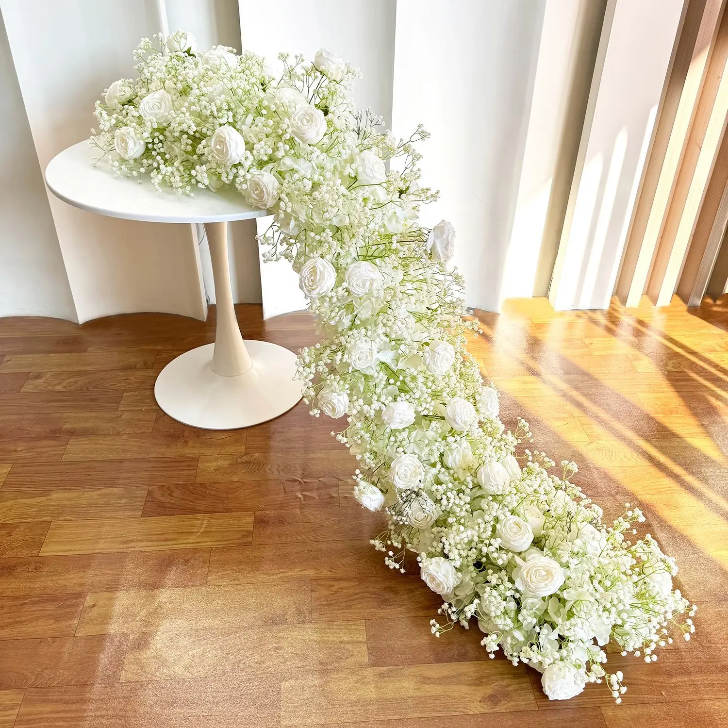 

Trailing flower row window proposal simulated flower row wedding arch decoration long row of flowers