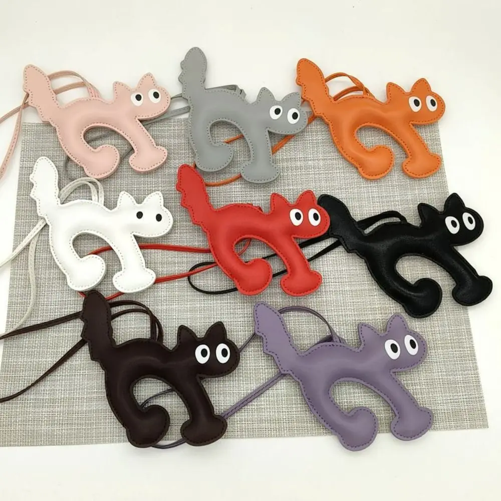 Dog Cat Car Keychain PU Leather Dog Keychains Bag Pendant Jewelry Trinket Key Ring Key Chain Accessories Puppy Dog Bag Pendant