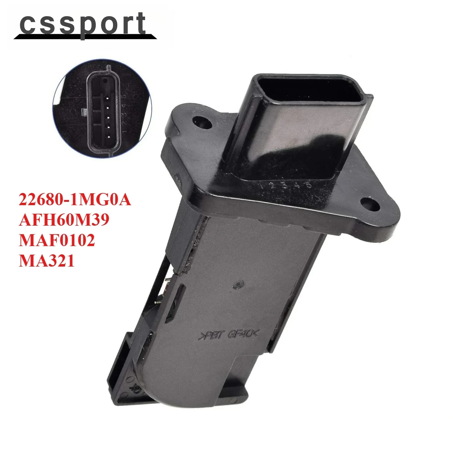 

Датчик расхода воздуха, черный для Nissan Altima 2.5/Sentra 1.8 Mass 2013-2015 22680-1MG0A, AFH60M39, MAF0102, MA321