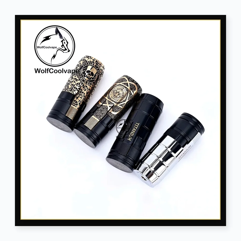 Wolfcoolvape Brass MK2 Mechanical Mod for 18650 Battery - Ideal for DIY RDA/RTA Atomizers and Cloud Chasing