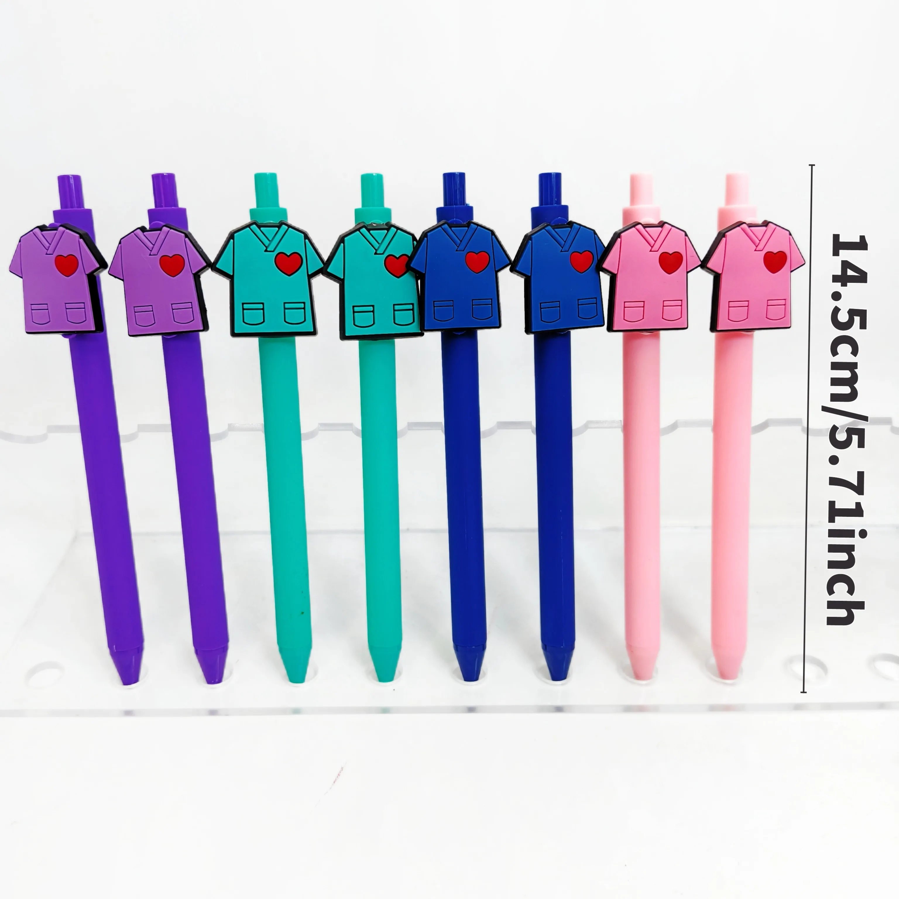 10PCS/20PCS simple medical clothing modeling ballpoint pen, color series push pen, medical theme gift pen ballpoint pen