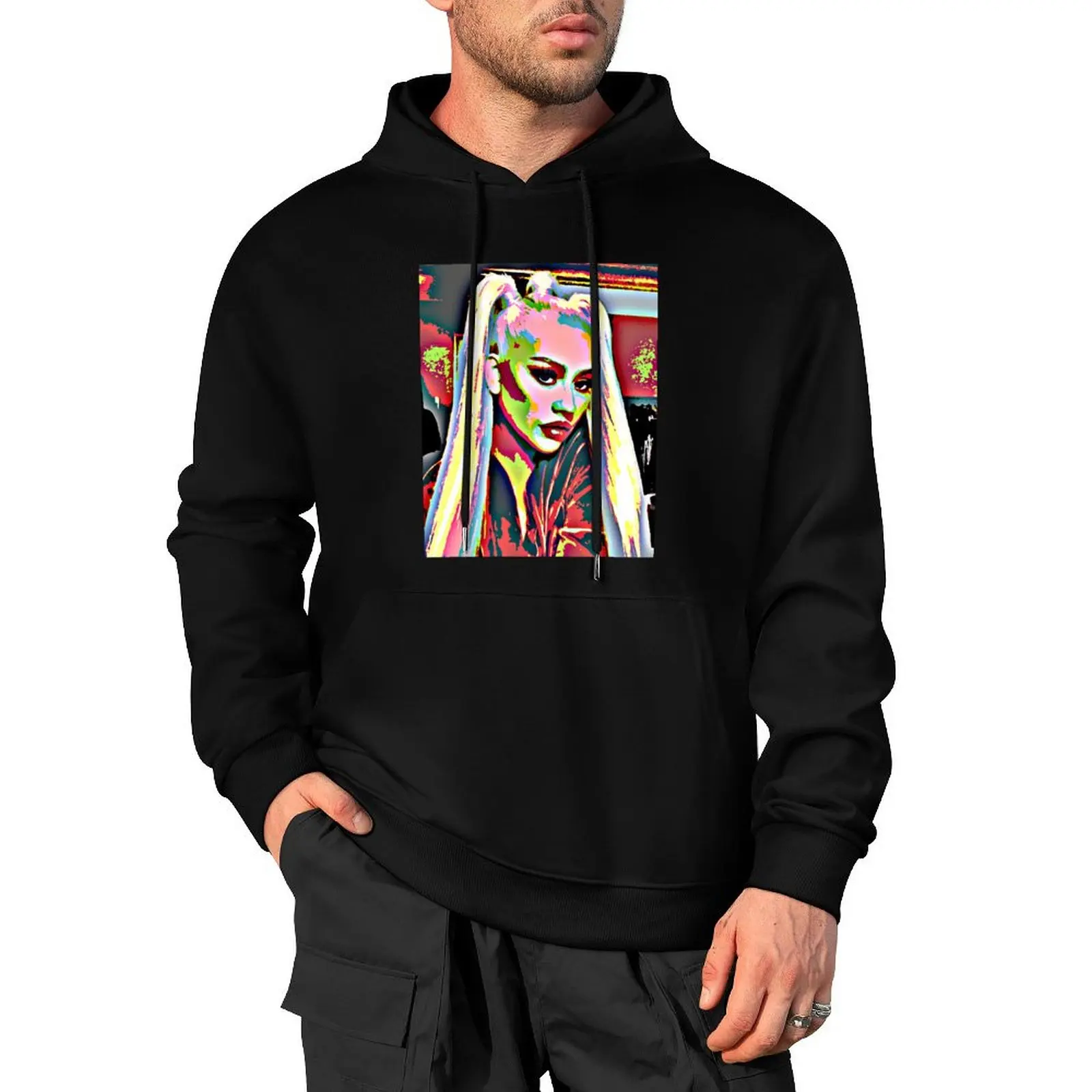 

Christina Aguilera pop art portrait Pullover Hoodie men clothes men's sweat-shirt korean autumn clothes hoodie streetwear