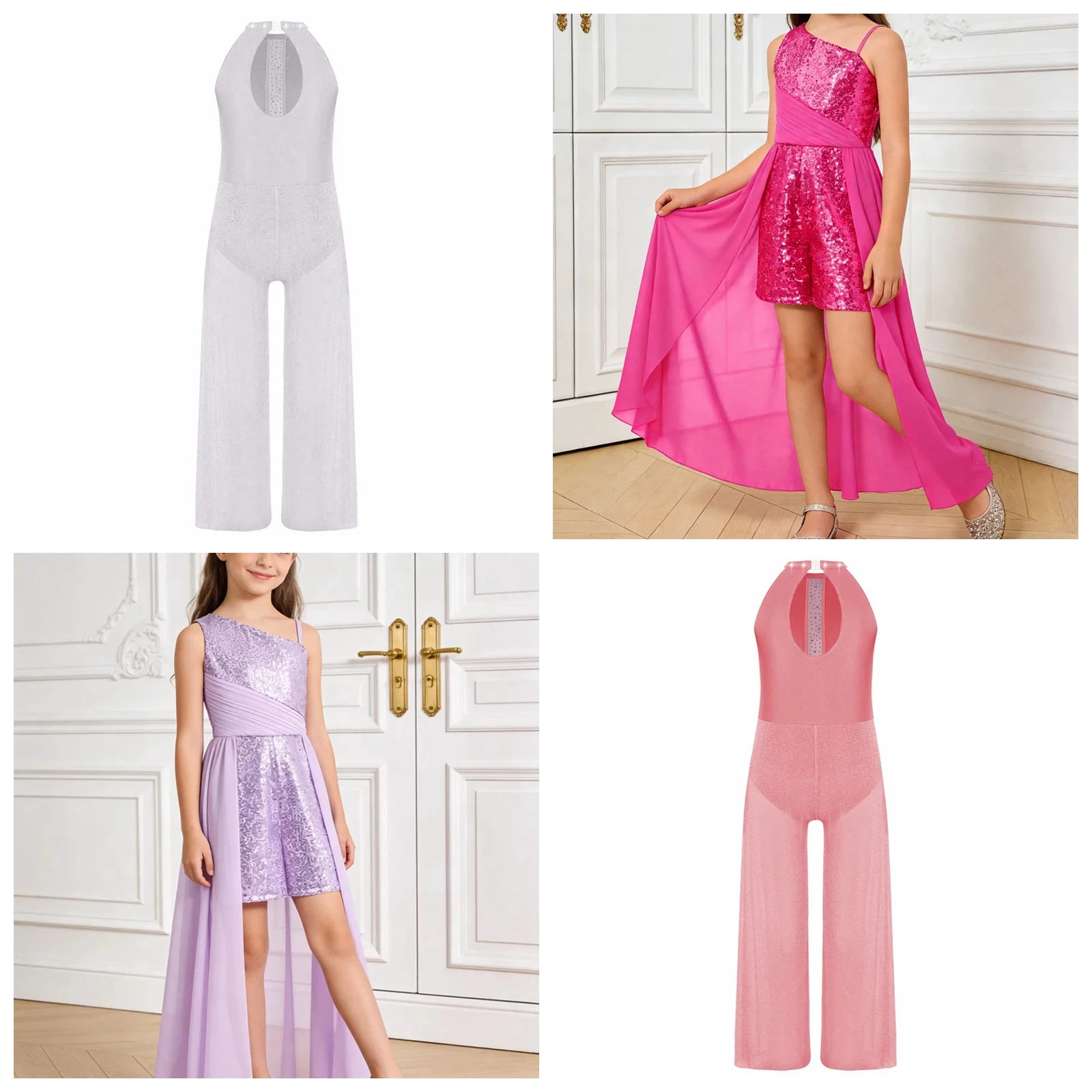 

Детские танцевальные комбинезоны для девочек: летний боди-комбинезон без рукавов для выступлений и вечеринок, для фигурного катания и танцев