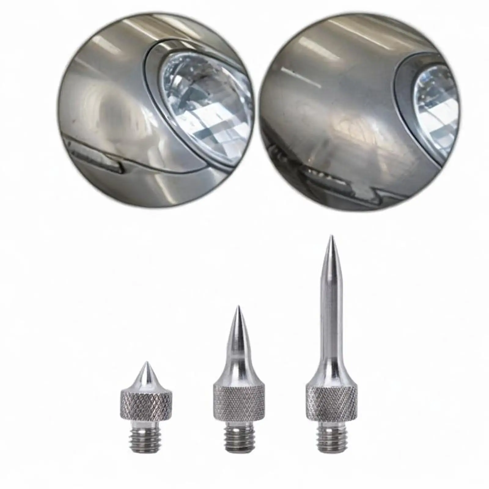 

3x Dent Tap Down Pen Tips Heads Professional Sturdy Gadgets Stainless Steel