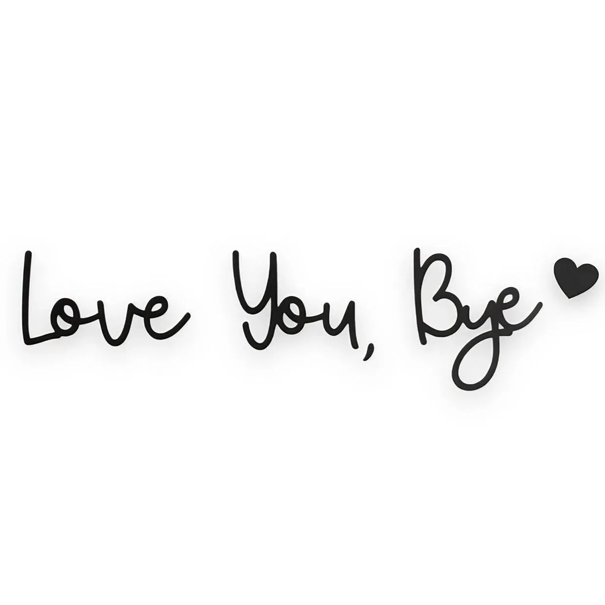 Rustic Hallway Wall Decoration Love You Bye Boxwood Sign Lightweight with Double Sided Affixpoints for Easy Placement