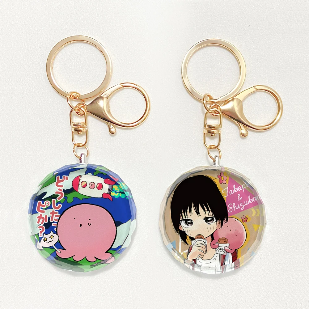 

Anime Takopi`s Original Sin Kuze Shizuka Takopi Crystal Figure Keychain Kirarazaka Marina Pendant Cosplay Cartoon Keryring Gift