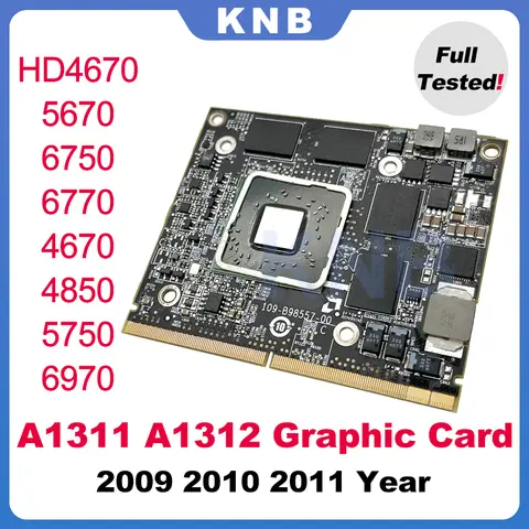 Original HD4670 5670 4850 5750 6750 6770 HD6970 VGA Video Card 512MB 1GB 2GB For iMac 21.5" 27" A1311 A1312 Graphics Card GPU