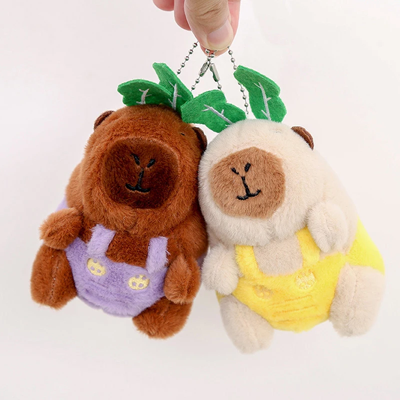 Capybara Plüsch Schlüssel bund niedlichen Tasche Anhänger kreative flauschige Tiere Schlüssel ring Kawaii ausgestopfte Puppe Schlüssel anhänger Geburtstags geschenk