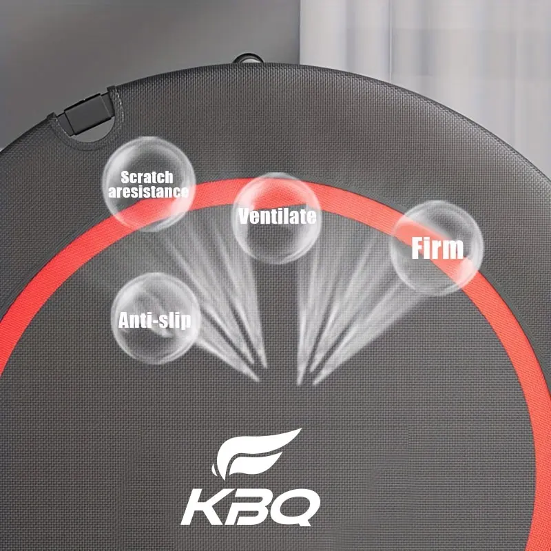 ترامبولين كبير للتدريب على اللياقة البدنية في الأماكن المغلقة/الخارجية مقاس 48 بوصة، مقبض قابل للتعديل، ترامبولين للياقة البدنية قابل للطي، سعة تحميل 661 رطلًا #6