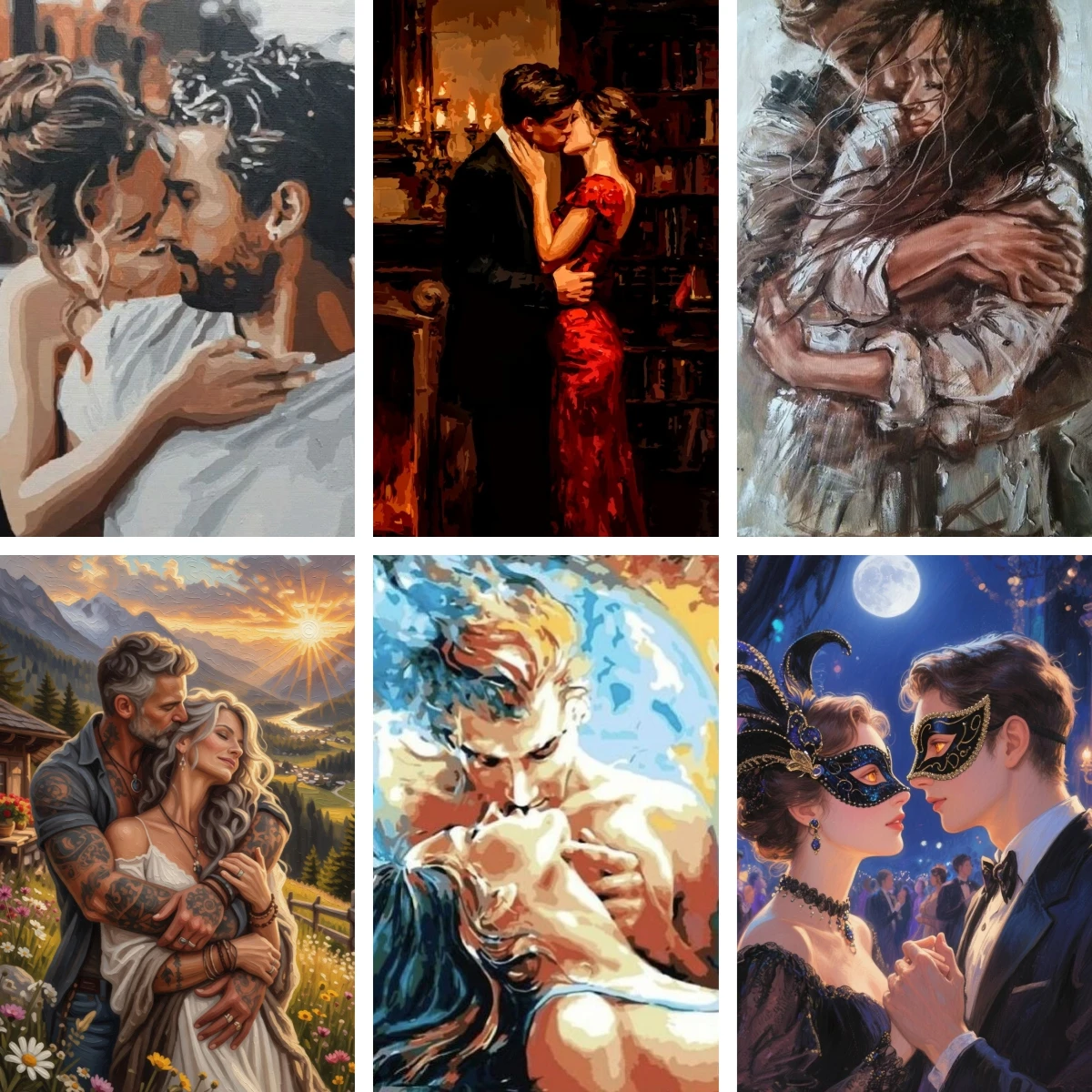 Diamond Painting Craft Kit Forever in Your Arms The Eternal Kiss Mosaic Diamond Art Round Drill Embroidery DIY Handmade Gift