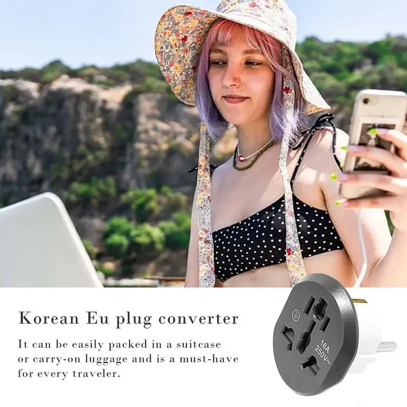 Eu German Conversiestekker Adapter Universalia Power Socket Wandkabel Stekker Reisadapter Stopcontact Type F Plug Converter Adapters