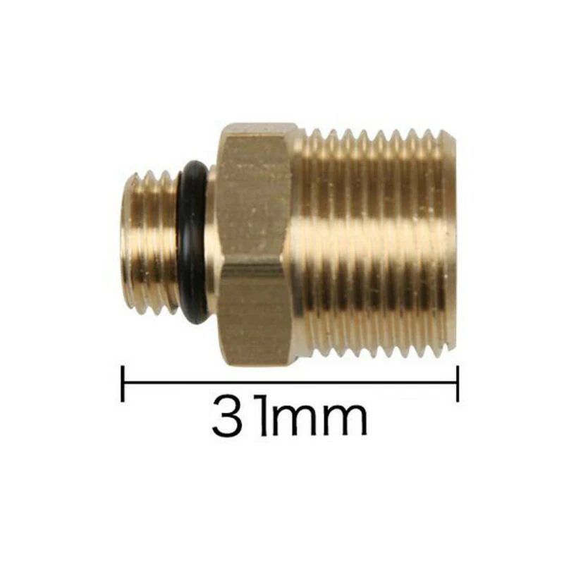 Conector de lavadora de repuesto, válvula limpiadora de presión de boquilla M22/M14-G1/4 '', adaptador de salida de agua, lanza de espuma de latón útil