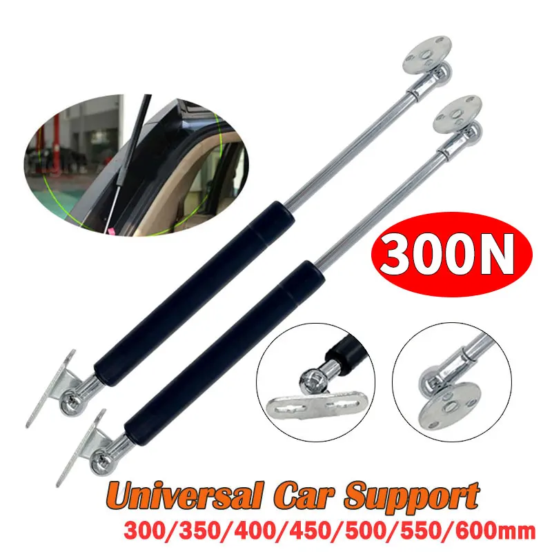 Universal Strut Bars, Gás Spring Support, Boot Bonnet para carro, caravanas, portas, janelas, escotilhas, barco, ônibus, 300-600mm, 300N, 2 peças