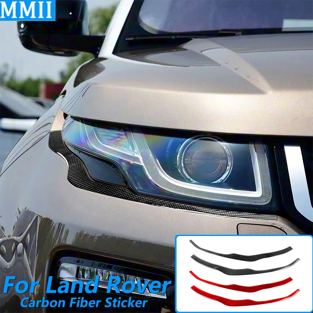 

Для Land Rover Range Rover Evoque 2012-2015: накладки на передние фары из карбона (реснички/брови), декоративные накладки, аксессуары для автомобиля, наклейки
