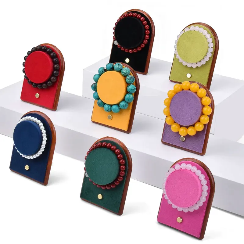 

Ins wooden bracelet display plate, cultural toys, bead disks, jewelry display, storage, photography props, hand circumference tr