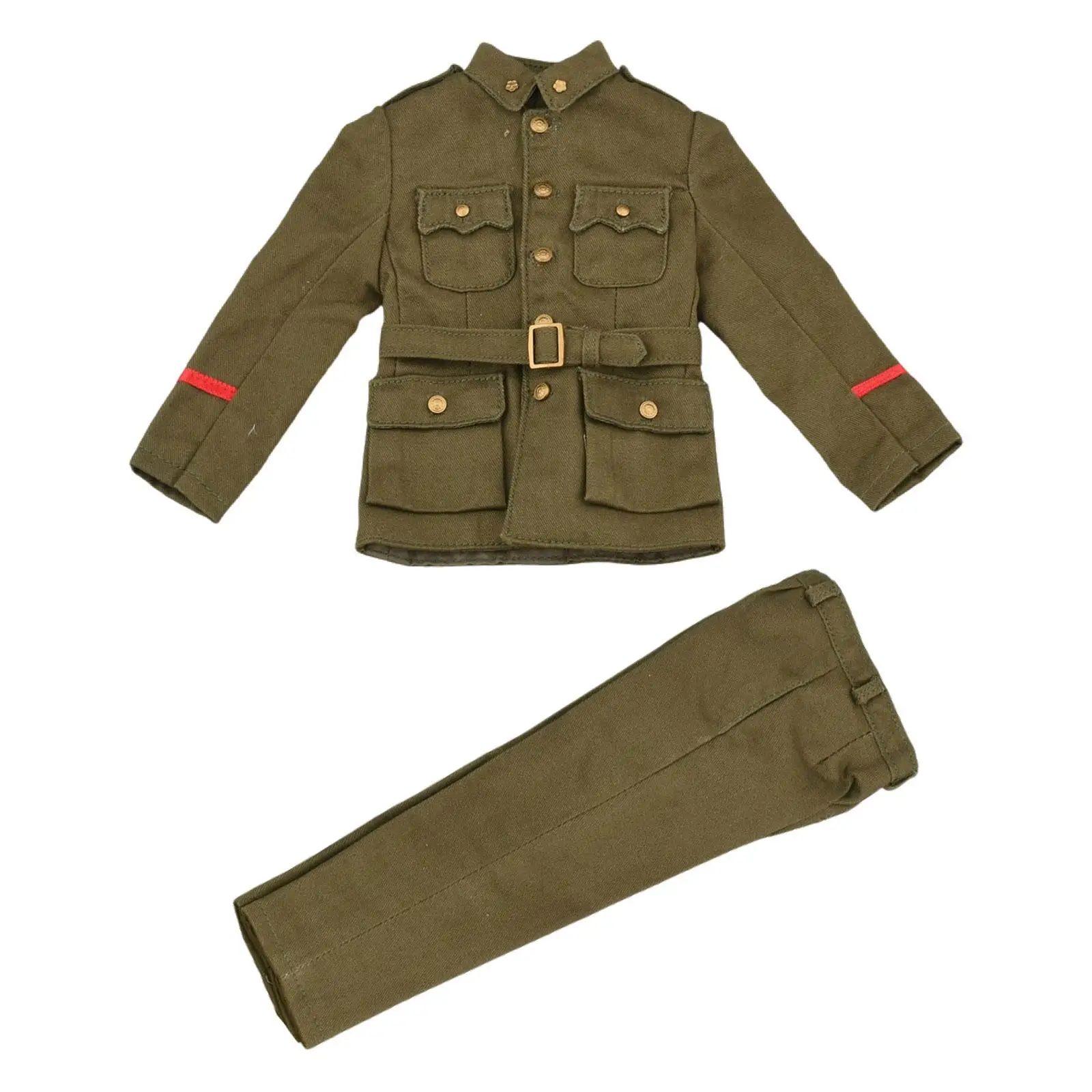 1:6 Jacket with Trouser Realistic Retro Long Sleeve Top Uniform for 12 inch Doll Model Dress up Male Soldiers Figures Accessory