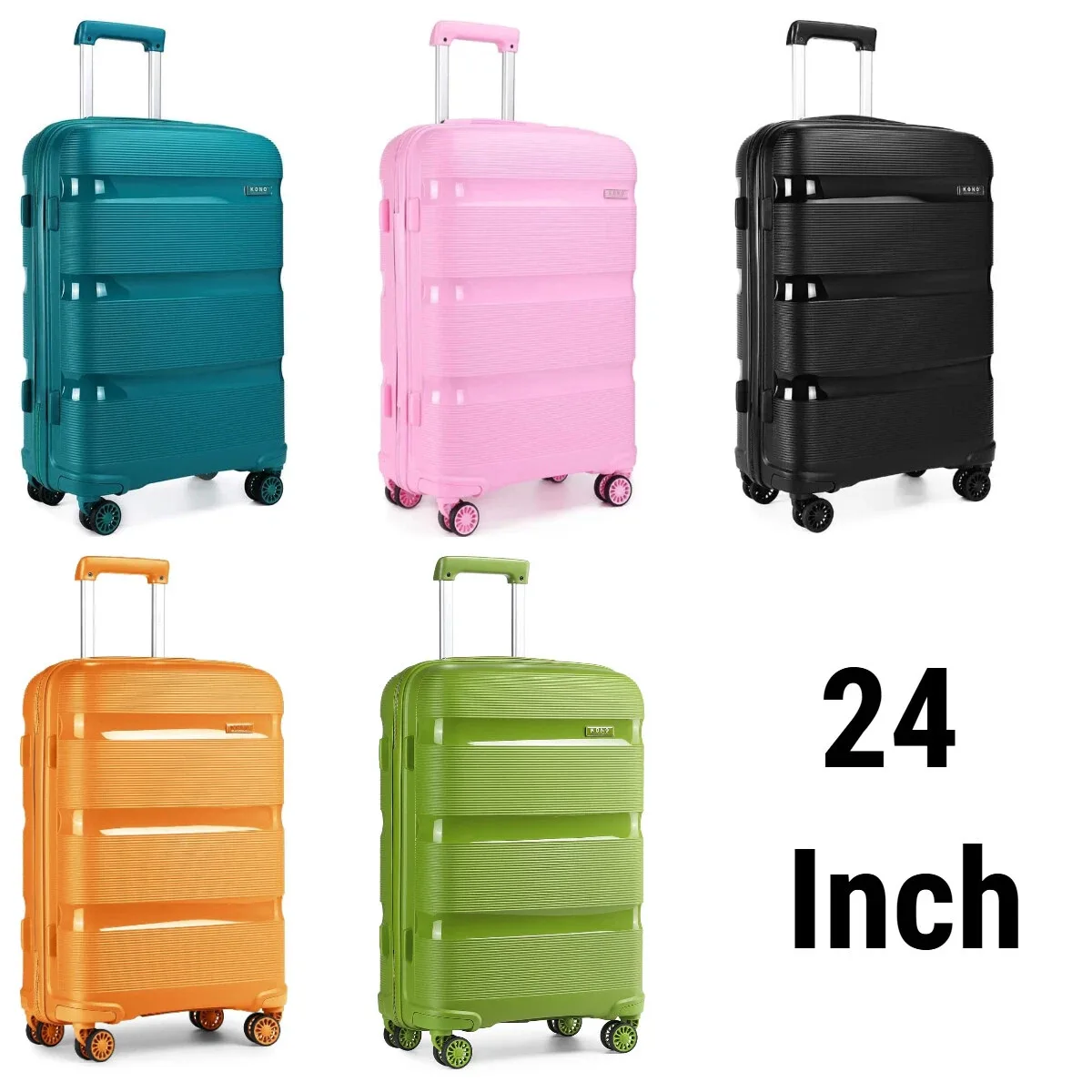 

Kono Expandierbarer Hartschalen Trolley mit 4 Spinner-Rädern, TSA-Schloss, leichtes Polypropylen, Handgepäck