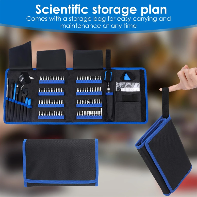 Electronics Precision Screwdriver Sets 142-Piece with 120 Bits Magnetic Repair Tool Kit for Computer cell phone Game Console