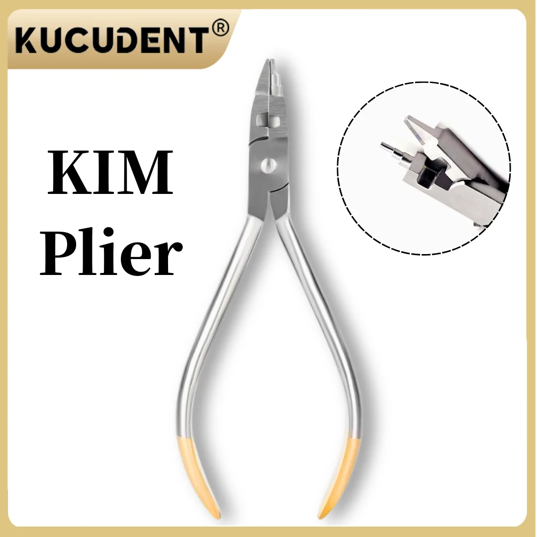 

1 PC Dental Orthodontic KIM Combination Pliers - Trapezoidal Tip for Arch Wire Bending, Forming & Cutting in Stainless Steel